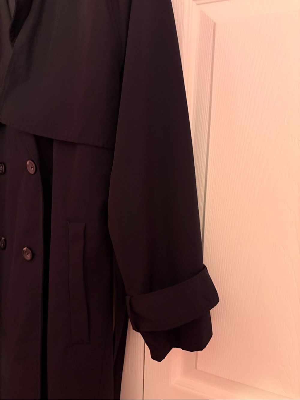 Abercrombie and Fitch Classic Black Trench Coat - Picture 12 of 15